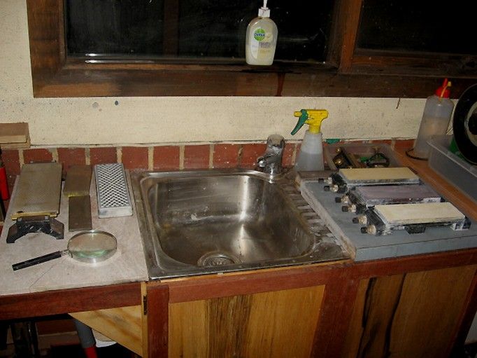 Water Stone Sharpening Station/Pond